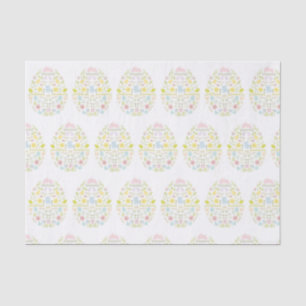 Verdroogde paaseieren vul Bunny Tissuepapier