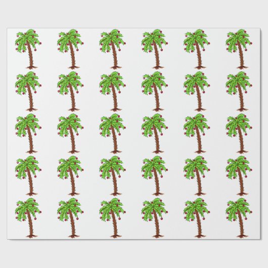 Verdroogde palmboom cadeaupapier (Vlak)