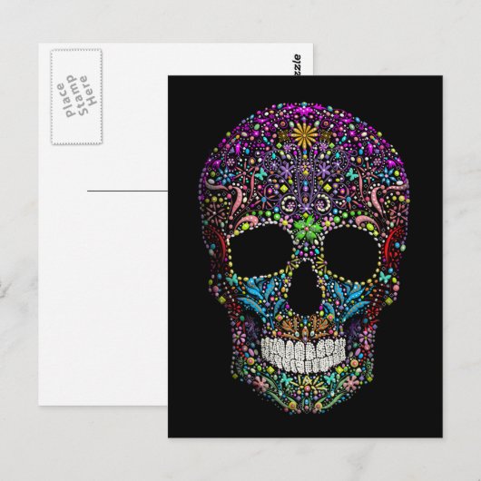 Verdroogde schedel briefkaart (Voorkant / Achterkant)