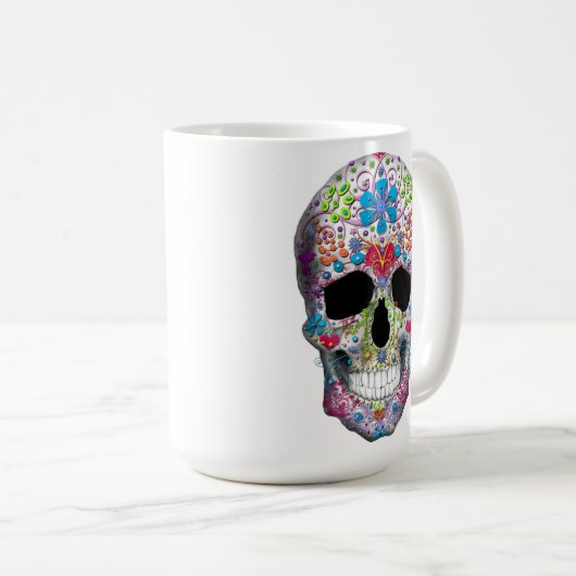 Verdroogde schedel koffiemok (Voorkant rechts)