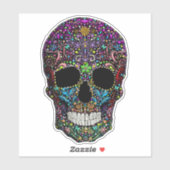 Verdroogde schedel sticker (Vel)