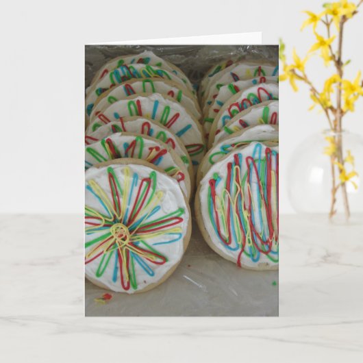 Verdroogde suikerkoekjes kaart (Gele Bloem)