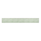 Verdroogde witte kerstbomen Groene Ster & Ornament Grosgrain Lint (Voorkant)