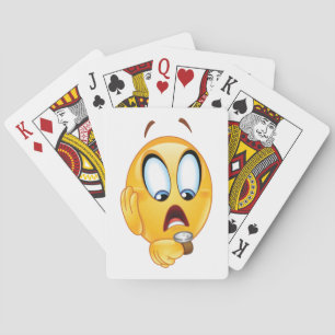 Verdrukte Emoji Pokerkaarten