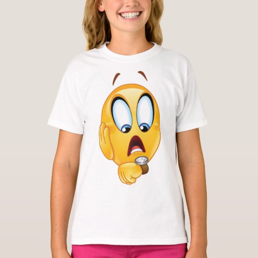 Verdrukte Emoji T-Shirt (Voorkant)