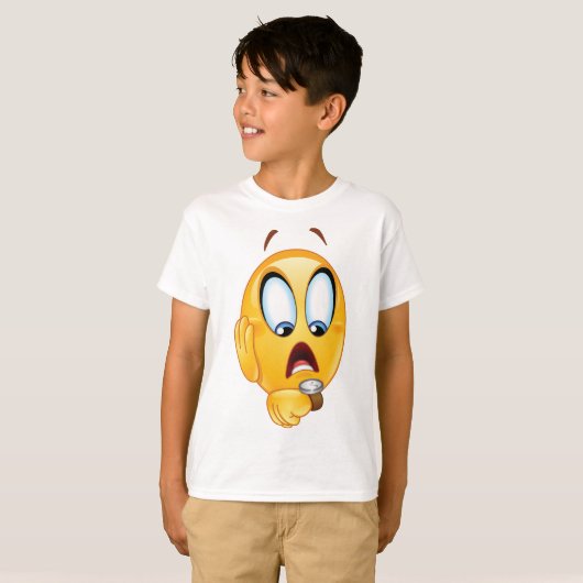 Verdrukte Emoji T-Shirt (Voorkant volledig)