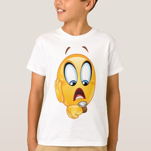 Verdrukte Emoji T-Shirt (Voorkant)