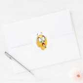 Verdrukte Emoji Vierkante Sticker (Envelop)
