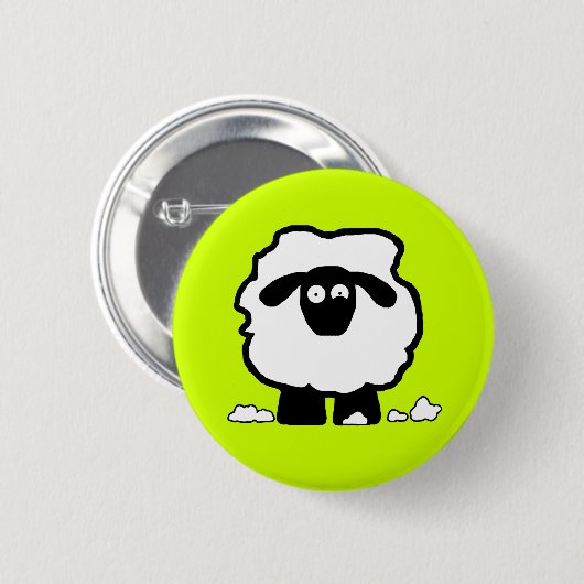 Verdrukte schapen ronde button 5,7 cm (Voorkant /achterkant)