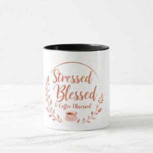 Verdrukte, versleten en koffie-geobsedeerde Mok