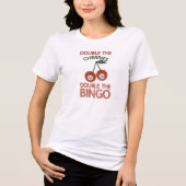 Verdubbel de kersen Verdubbel de Bingo Tri-Blend Shirt (Voorkant)