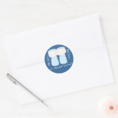 Verdubbel de vreugde! Twin Boys Ronde Sticker (Envelop)