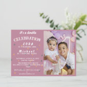 Verdubbel het plezier! Gewrichtsbroer of -zus verj Kaart (Staand voorkant)