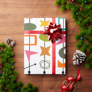 Verdubbelde moderne spiesen uit het midden van de cadeaupapier