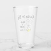 Verdubbeling van het leven Tennis Wedding Glas (Achterkant)