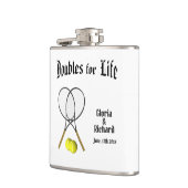 Verdubbeling van het leven Tennis Wedding Heupfles (Links)