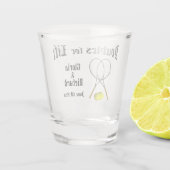 Verdubbeling van het leven Tennis Wedding Shot Glas (Achterkant)