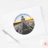 Verdubbelpunt vuurtoren, Maine Round Stickers (Envelop)