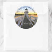 Verdubbelpunt vuurtoren, Maine Round Stickers (Tas)
