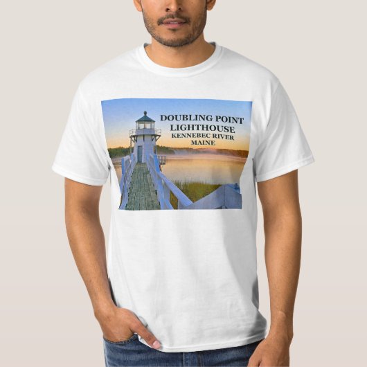 Verdubbelpunt vuurtoren, Maine T-Shirt (Voorkant)
