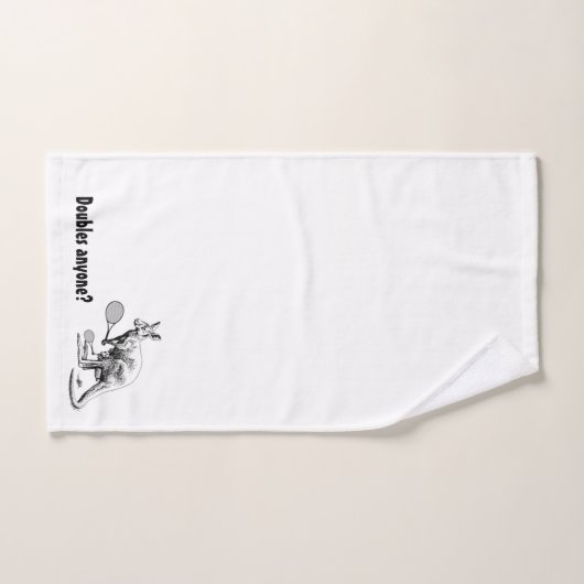 Verdubbelt iemand? Kangaroo Tennis Handdoek (Handdoek)