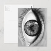 Verdubbelzicht van het oog briefkaart (Voorkant / Achterkant)