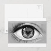 Verdubbelzicht van het oog briefkaart (Voorkant / Achterkant)