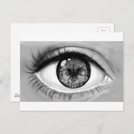 Verdubbelzicht van het oog briefkaart (Voorkant / Achterkant)