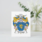 Verdugo Family Crest Briefkaart (Staand voorkant)