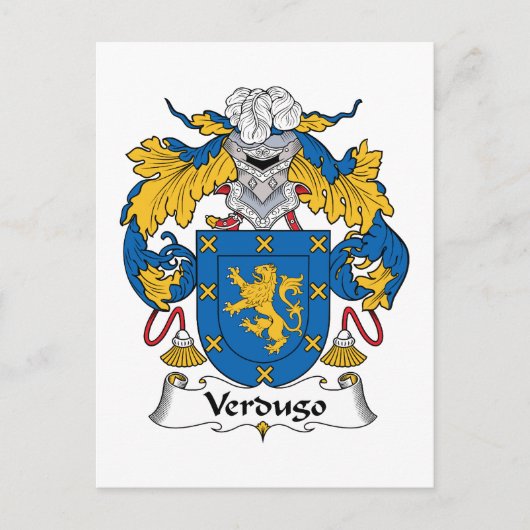 Verdugo Family Crest Briefkaart (Voorkant)