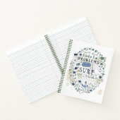 Verduik niet in problemen alleen maar op hen Surf Notitieboek (Binnen)