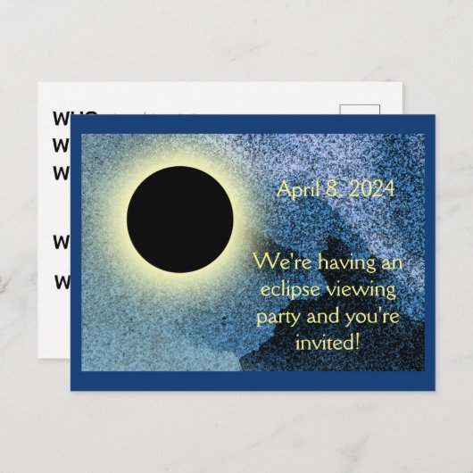 VERDUISTER KIJKFEESTUITNODIGINGEN OM TE PERSONALIS UITNODIGING BRIEFKAART (Voorkant / Achterkant)