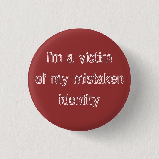 Verduisterde identiteit ronde button 3,2 cm (Voorkant)