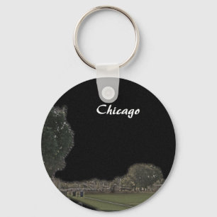 Verduisterde luchten Chicago Sleutelhanger