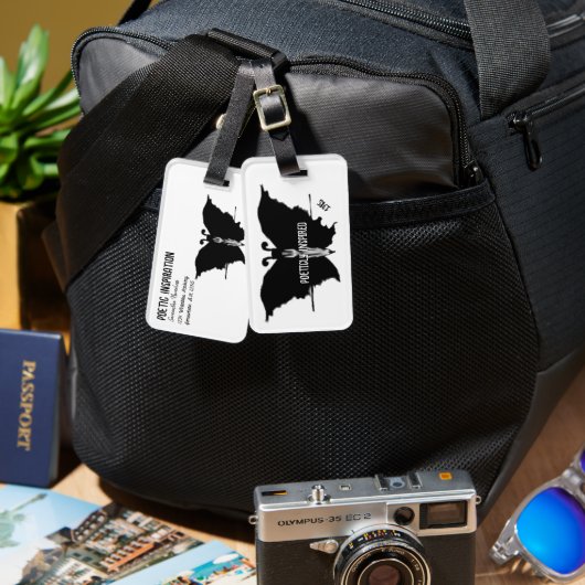 Verduisterde schoonheid bagagelabel (Voorkant /achterkant)