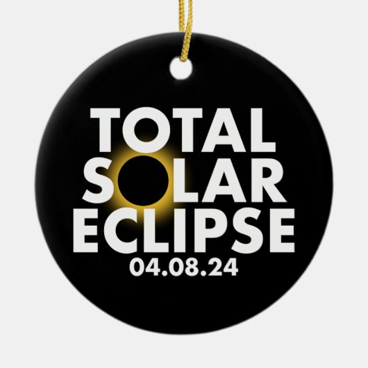 Verduistering 2024 Keramisch Ornament (Voorkant)