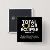 Verduistering 2024 Vierkante Button 5,1 Cm (Voorkant /achterkant)