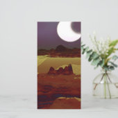 Verduistering boven de verafgelegen gebieden. Alie Feestdagenkaart (Staand voorkant)