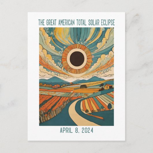 : Verduistering over landbouwgrond Briefkaart (Voorkant)