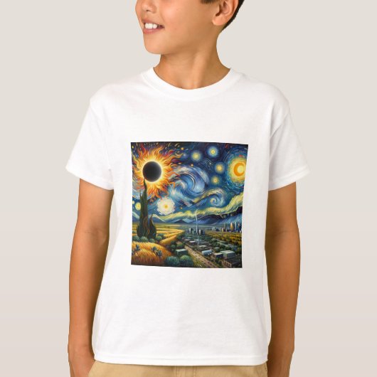: Verduistering-T-shirt van kleine astronoom T-shirt (Voorkant)