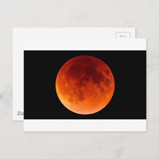Verduistering van de bloedmaan briefkaart (Voorkant / Achterkant)