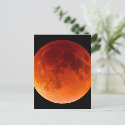 Verduistering van de bloedmaan briefkaart (Staand voorkant)