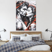 Verduisteringen van Verlangen Canvas Afdruk (Insitu (Slaapkamer))
