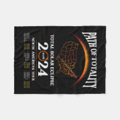 Verduisteringspad van totale zonsverduistering apr fleece deken (Voorkant (Horizontaal))