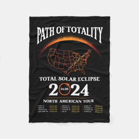 Verduisteringspad van totale zonsverduistering apr fleece deken (Voorkant)