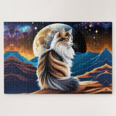 Verdun Calico kat en woestijn maan Legpuzzel (Horizontaal)