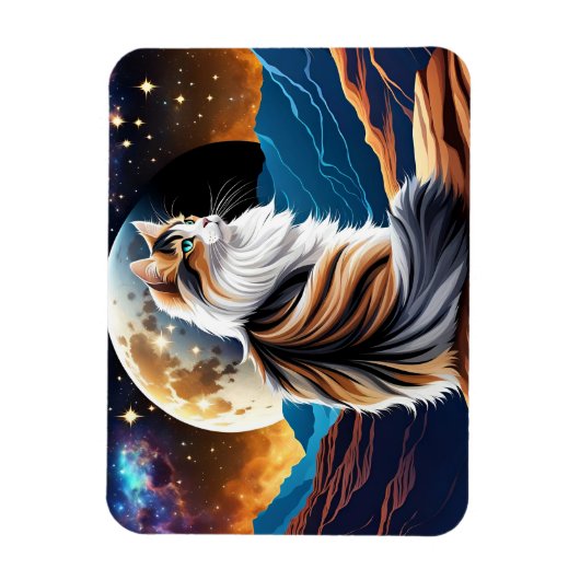 Verdun Calico kat en woestijn maan Magneet (Verticaal)