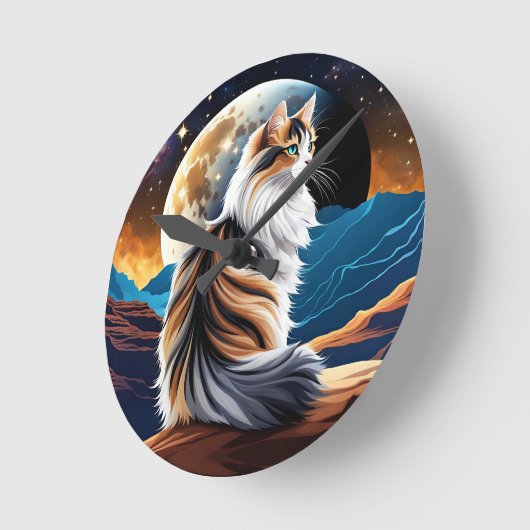 Verdun Calico kat en woestijn maan Ronde Klok (Hoek)