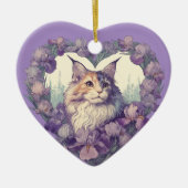 Verdun Calico maine Coon Cat Keramisch Ornament (Voorkant)