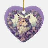 Verdun Calico maine Coon Cat Keramisch Ornament (Achterkant)